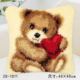 Animal Series Latch Hook Rug & Embroidery Pillow Wool Cross Stitch