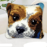 Animal Series Latch Hook Rug & Embroidery Pillow Wool Cross Stitch