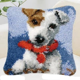 Animal Series Latch Hook Rug & Embroidery Pillow Wool Cross Stitch