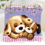 Animal Series Latch Hook Rug & Embroidery Pillow Wool Cross Stitch