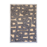 Modern Style Abstract Pattern Fleece Fabric Printed Art Rug