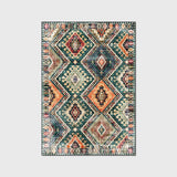 Retro Persian Carpets Green Geometric Living Room Decor Area Rugs