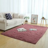 Silky Fluffy Carpet Modern Home Decor Long Plush Shaggy Rug