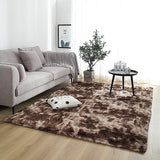 Soft Tie-Dye Plush Fabric Fluffy Carpet Four Seasons Decorative Mat