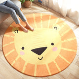 Smile Face Round Carpet Cartoon Soft Living Room Bedroom Rug Ant-Slip Floor Mats