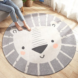 Smile Face Round Carpet Cartoon Soft Living Room Bedroom Rug Ant-Slip Floor Mats