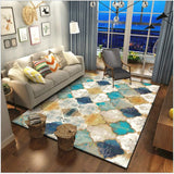 Vintage Geometry Style Bedroom & Living Room Mat Carpet