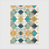 Vintage Geometry Style Bedroom & Living Room Mat Carpet