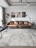 Grey Striped Living Room Carpet, Nordic Home Rugs For Bedroom