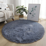 Fluffy Round Rug Carpets For Living Room Decor Faux Fur Rugs