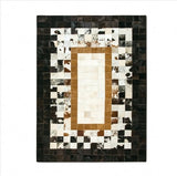 Cowhide Skin Fur Hand Made Seamed Patchwork Rug