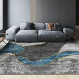 Nordic Abstract Living Room Carpet & Brief Bedroom Thick Lamb Velvet