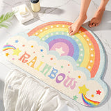 Bathroom Mat Simple Rainbow