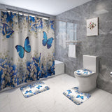 Floral Bathmat and Shower Curtain Set Shower Curtain Hooks Bath Rugs