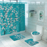 Floral Bathmat and Shower Curtain Set Shower Curtain Hooks Bath Rugs