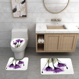 Floral Bathmat and Shower Curtain Set Shower Curtain Hooks Bath Rugs