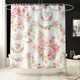 Floral Bathmat and Shower Curtain Set Shower Curtain Hooks Bath Rugs