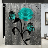 Floral Bathmat and Shower Curtain Set Shower Curtain Hooks Bath Rugs