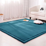 Flannel Thick Non-Slip Carpet Mat Solid Simple Short Pile Rug