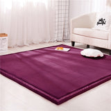 Flannel Thick Non-Slip Carpet Mat Solid Simple Short Pile Rug