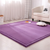 Flannel Thick Non-Slip Carpet Mat Solid Simple Short Pile Rug