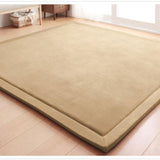 Flannel Thick Non-Slip Carpet Mat Solid Simple Short Pile Rug