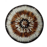 Decoration Round Shaped Cowhide Rug And Cow Carpet For Living Room