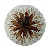 Decoration Round Shaped Cowhide Rug And Cow Carpet For Living Room