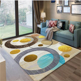 Modern Abstract Living Room & Floor Mat Carpet Geometric Style