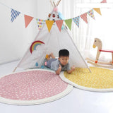 Cartoon Round Rugs for Living Room & Children's Room Thick Mats