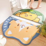 Cartoon Flannel Welcome Entrance Doormats Carpets