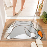 Cartoon Flannel Welcome Entrance Doormats Carpets