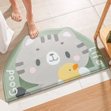 Cartoon Flannel Welcome Entrance Doormats Carpets