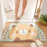 Cartoon Flannel Welcome Entrance Doormats Carpets