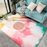 Decoration Abstract Pattern Pink Rug for Living Room