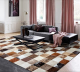 Decorative Cowhide Patchwork Rug And Cow Skin Carpet For Living Room