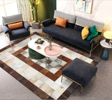 Decorative Cowhide Patchwork Rug And Cow Skin Carpet For Living Room