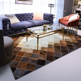 Decorative Cowhide Patchwork Rug And Cow Skin Carpet For Living Room