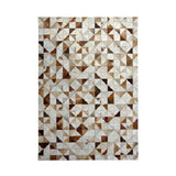 Geometric Cowhide Splicing Carpet Bedroom Living Room