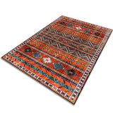 Retro Carpets for Living Room Rug Dark Orange Bedroom Decoration