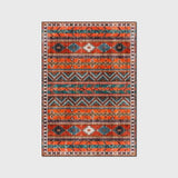 Retro Carpets for Living Room Rug Dark Orange Bedroom Decoration