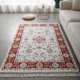 Moroccan Retro Living Room Carpet Ethnic Tassel Bedroom Rug Modern Concise