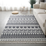 Moroccan Retro Living Room Carpet Ethnic Tassel Bedroom Rug Modern Concise